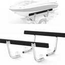 ALMULOO Adjustable Boat Trailer Guide Poles 40"-60" with Protective Sleeves | Compatible with Ski Fishing Sailboat Trailers Fits Frame Channels Up to 3" W x 4.25" H (Black & Silver Finish)