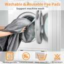 LOOBANI 2 Packs Extra Large Reusable Dog Mat for Floor, Non-Slip Washable Pee Pads for Dogs, Fast Absorbent Pet Whelping Pads, Puppy Playpen Mat for Incontinence, Housebreak, Crate (36"x48"-Gray)