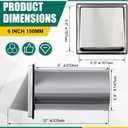 6 Inch Dryer Vent Cover Outside, 304 Stainless Steel | Exhaust Hood with 8" Extension Tube Weatherproof Backdraft Flap & Pest Guard Outdoor Wall Dryer Cover for House Rv Garage Ac