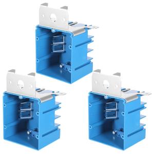 3Pcs 2 Gang Electrical Box Adjustable Electrical Outlet Boxs 34 Cubic Inch Awg Standard Plastic Electricals Box for Switches, Gfci and Duplex Receptacles(Blue)