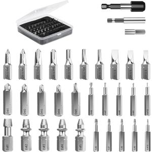 Screw Extractor Set 33 Piece  Easy Out Drill Bits for Stripped Screws, Nuts & Bolts | Gifts for Men, Dad, Husband | Christmas Stocking Stuffers & Handy Tool Kit