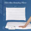 MINUPWELL Ultra Flat Pillows for Sleeping Thin, 7D High Support 2.5 inch Height Ultra Thin Pillows,Slim Bed Pillows for Stomach Sleeper,Standard Size -18x26 in, White