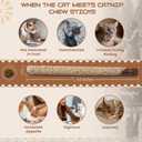 HUPA Cat Chew Sticks | Anxiety Relief & Digestive Support, Kitten Teething Chews, Cat Dental Chews | Natural Catnip Teething for Indoor Cats, Energetic Chew for All Ages & Breeds | 6 Sticks