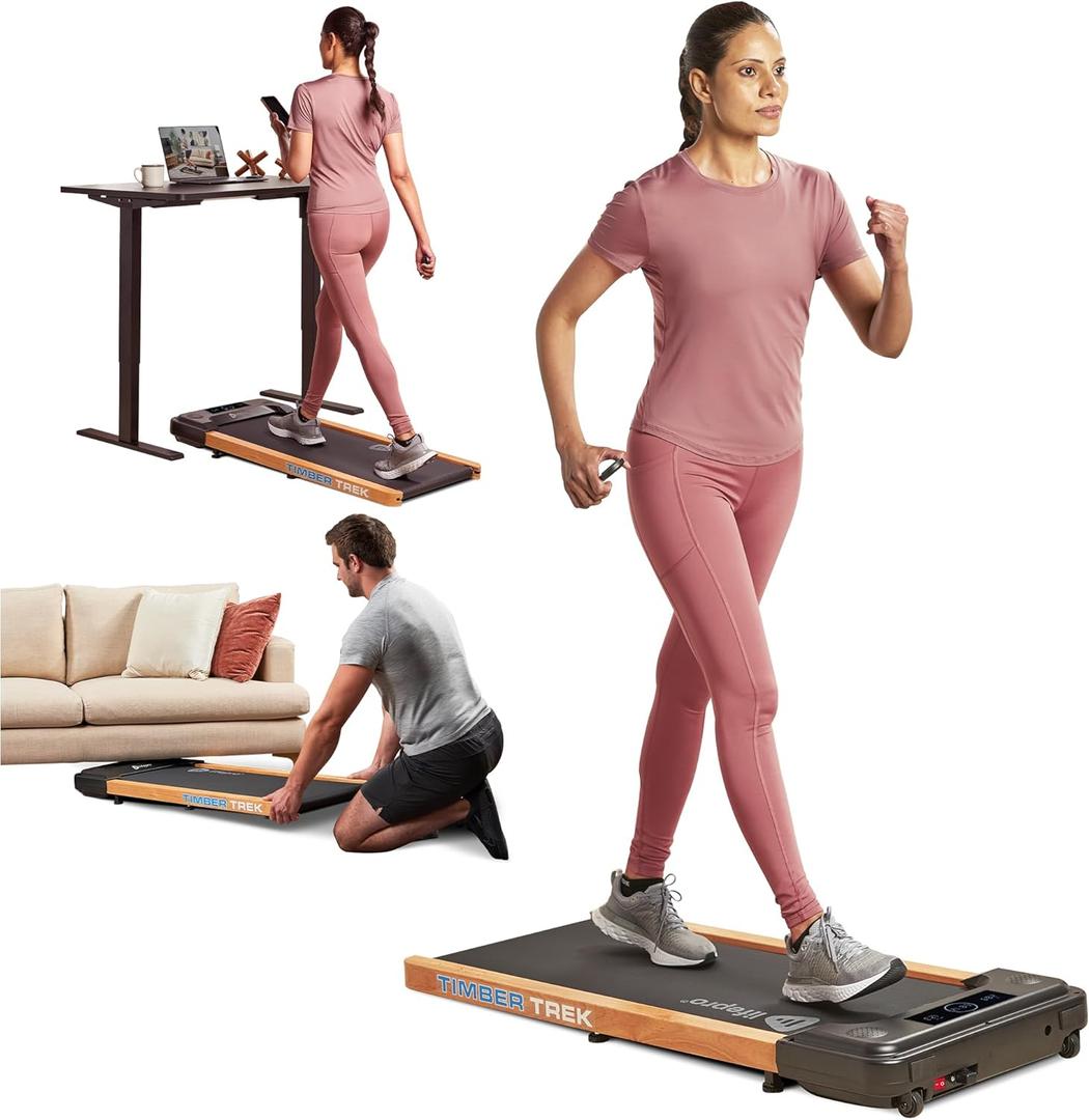 Lifepro Walking Pad Treadmill  198 lbs Foldable, Under-Desk Treadmill with Adjustable Incline, 47.6 Compact Mini for Jogging, Running & Walking at Home or Office, Easy Storage