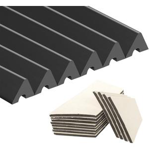 Scott Edward Billiards K66 Rubber Bumpers Pool Table Rail Cushions (Set of 6) Bumpers Replacement Bumpers Accessories- 7/8/9 Feet and Billiard Pool Table Cushion Facings Set of 12-3mm/0.12in (42", Black)