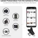 SD Card Reader for iPhone/ipad/Android/Mac/Computer/Camera,4 in1 Micro SD Card Reader Trail Camera Viewer, Portable Memory Card Reader SD Card Adapter for SD and TF Cards(Black)