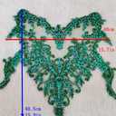 Handmade Rhinestones lace Applique handsewing Beads Sequins Trimming Patches for Dress Clothing Accessories More Colour (Silver)