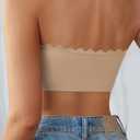 Strapless Bras for Women Bandeau Bra SeamlessTube Top Bra Anti Peep Invisible Cleavage Cover Up for Low Neckline