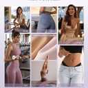 NIASOUL Thongs for Women Seamless No Show G-String Padded Workout Underwear
