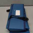 Hearth & Harbor Wrapping Paper Storage Container - Christmas Storage Bag with Interior Pockets - Gift Wrap Organizer Fits Up to 22 Rolls of 40" - Tear Proof, Blue (Medium)