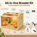 15.7 x 12 x 12-Inch Wooden Brooder Box for Chicks with 50W Heat Lamp