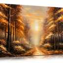 Large Wall Art for Living Room Bedroom Office Gold Forest Artwork Sunrise Landscape Nature Pictures Modern Wall Art Framed Canvas Prints 20x40 Inch