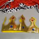 King Robe Costume Queen Robe Crown Set Cosplay Stage Performances Royal Cape Dress Up for Halloween Costume Party (49.2 in, Red)