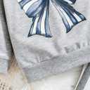 Baby Girl Clothes Long Sleeve Fall Outfits Toddler Sweatsuit Striped Flare Pants (Gray)