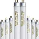 7 Pack 21 Inch T5 Fluorescent Light Bulb 13 Watt F13T5/CW Compatible for Sylvania Satco Philips GE Under Cabinet Tube Light Cool White 800 Lumen G5 Base 8 Count