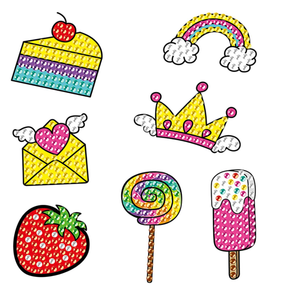 HOUSE OF PARTY Cute Mosaic Diamond Painting Stickers Kits for Adults