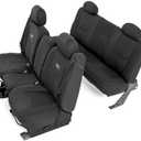 Rough Country Neoprene Seat Covers for Chevy Silverado & GMC Sierra 1500 (1999-2006 & Classic) - Waterproof, UV-Resistant, Foam-Padded Front & Rear Covers