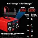 C20 Adjustable Battery Charger 12V 24V 36V 48V, 12A Pulses of High-Voltage Battery Desulfator Maintainer with Smart Chip for Lead-Acid LiFePO4 Lithium Batteries BLB-C20