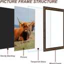 Black 12x18 Frame Wood Vintage 12 x 18 Frames Gold | Real Glass, Easy Photo Changes, Wall Hanging, Ornate Wall Art