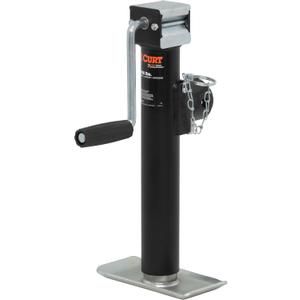 CURT 28321 Weld-On Pipe-Mount Swivel Trailer Jack, 3, 000 lbs. Support Capacity and 2, 000 lbs. lift capacity , 10 Inches Vertical Travel