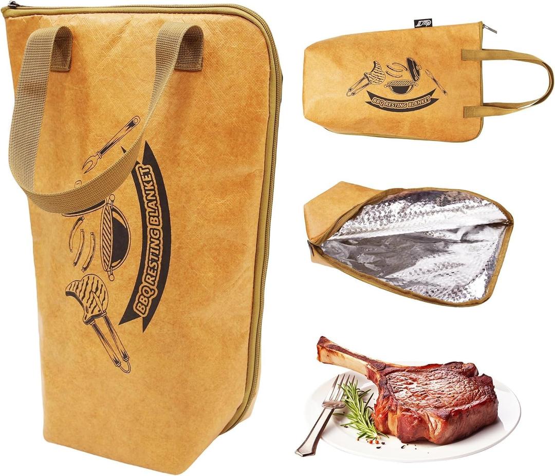 21in BBQ Blanket for Resting Meat, Smoking Meat Insulated Bag for Brisket Ribs Turkey Beef Pork Shoulder, Smoker Accessories, Christmas Birthday for Men