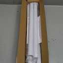 White Shower Curtain Rod 31 to 104 Inch,1 Inch Diameter Adjustable Spring Tension Curtain Rod No Drilling Stainless Steel Telescoping Rod,No Rust