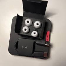 replacement ear tips and a USB-C charging cable for the Beats Fit Pro wireless earbuds. These accessories are compatible with both Apple and Android devices
