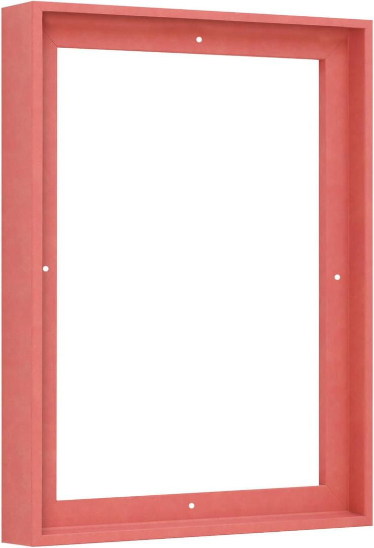 Pixy Canvas Floater Frame 16x20 for 1-1/2 (1.5) inch Deep Canvas Paintings/Canvas Prints/Wood Canvas Panels/Wall Art/Wall Decor/Home Decor/Artwork (Pastel Red/Pink, 16 x 20 inch, Portrait)