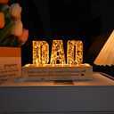 Britrio Gift for Dad Led Night Light for Fathers Day from Son Daughter Letter Light Best Dad Ever Husband Grandpa Step Father Birthday Gift Home Bedroom Decor