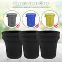 BTSKY 3Pcs Black Round Trash Can Cover 32 Gallon Stretch Spandex Trash Can Covers Outdoor Decorative Trash Bin Covers for Outside Wedding Parties Commercial Fundraiser Decor