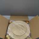 13 Inch Round Elegant Serve ware Charger Plates with Matching Napkin Rings, Wedding, Dinner party, Event - Choose from our Variety of Styles and Quantities (6, Hammered Gold)