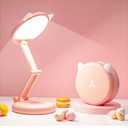 One Fire Cute Desk Lamp Pink Dorm Lamps for College Girls Foldable Portable Rechargeable Dimmable Cute Cat Lamp Kawaii Room Decor,College Dorm Decor for Girls Pink Classroom Essentials