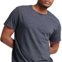 Russell Athletic Mens Dri-Power Short Sleeve Tees, Moisture Wicking, Odor Protection, UPF 30+, Sizes S-4x (X-Large,  Black Heather)