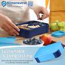 My Vesperbox Lite  Mini Lite - Kids Bento Lunch Box  Extra Durable Lunchbox for Toddlers and School  Leakproof, Child-Friendly, Ideal for Daycare, Preschool & Elementary School (7.48 x 5.12 x 1.97 in, Mini Lite - Light Blue - Blue - 19x13x5cm)