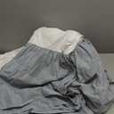 BISELINA French Linen Bed Skirt with Pleated Frills 14-Inch Tailored Drop Natural Flax Cotton Blend Dust Ruffle Soft Cozy Farmhouse Bedding (14" Queen, Grey)