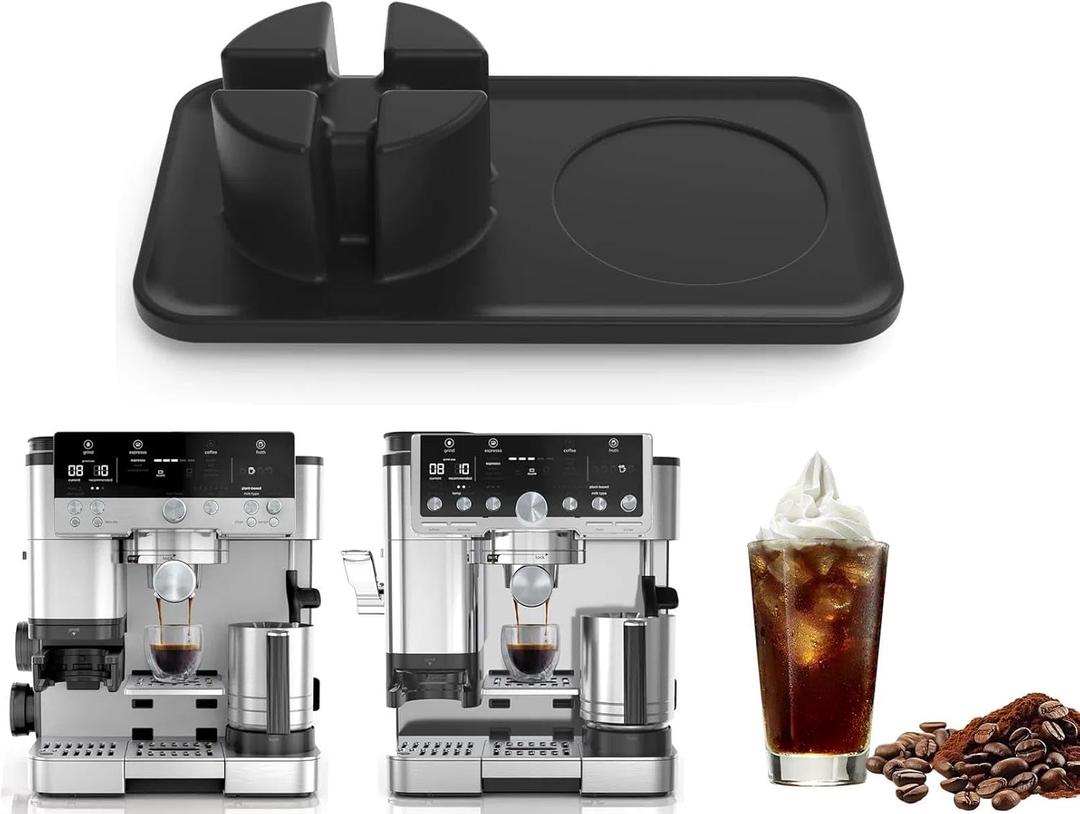 2 x Tamping Mat Compatible with Ninja Luxe Cafe Espresso Machine ES601&ES701, Non-Slip Silicone Coffee Tamper Pad for Portafilter Support, Food-Grade, Tamper Holder
