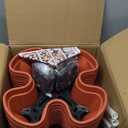 Strawberry Vertical Planters 2 Pack, 5 Tiered Stacking Tower Garden with Support Pole, Stackable Herb Vegetable Planters Indoor Outdoor Terra Cotta