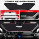 Windshield Sun Shade for Jaguar F-Pace 2016-2026 | Custom Fit, Foldable Thick Window, Blocks 99% UV Rays, Keeps Car Cooler, Car Accessories