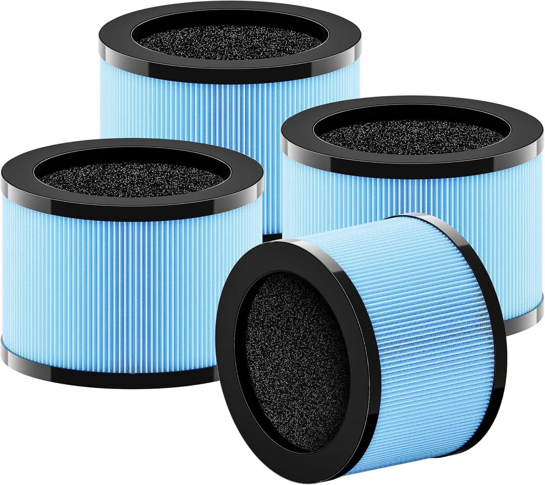 Improvedhand MK01 MK06 Filter Replacement for TZ-K1,DH-JH01 Air Purifier, 4-in-1 Filtration, Standard Version,Blue, Pack of 4