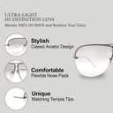 NYS Collection Aviator Sunglasses Women Men Classic 100% UV400 Protection (Clear)