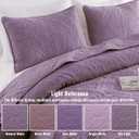 Exclusivo Mezcla Quilts King Size Bedspread with 2 Pillow Shams, Lightweight Dusty Lavender King Quilt Bedding Set with Vintage Damask Pattern, Soft Bedspreads Coverlets for All Seasons