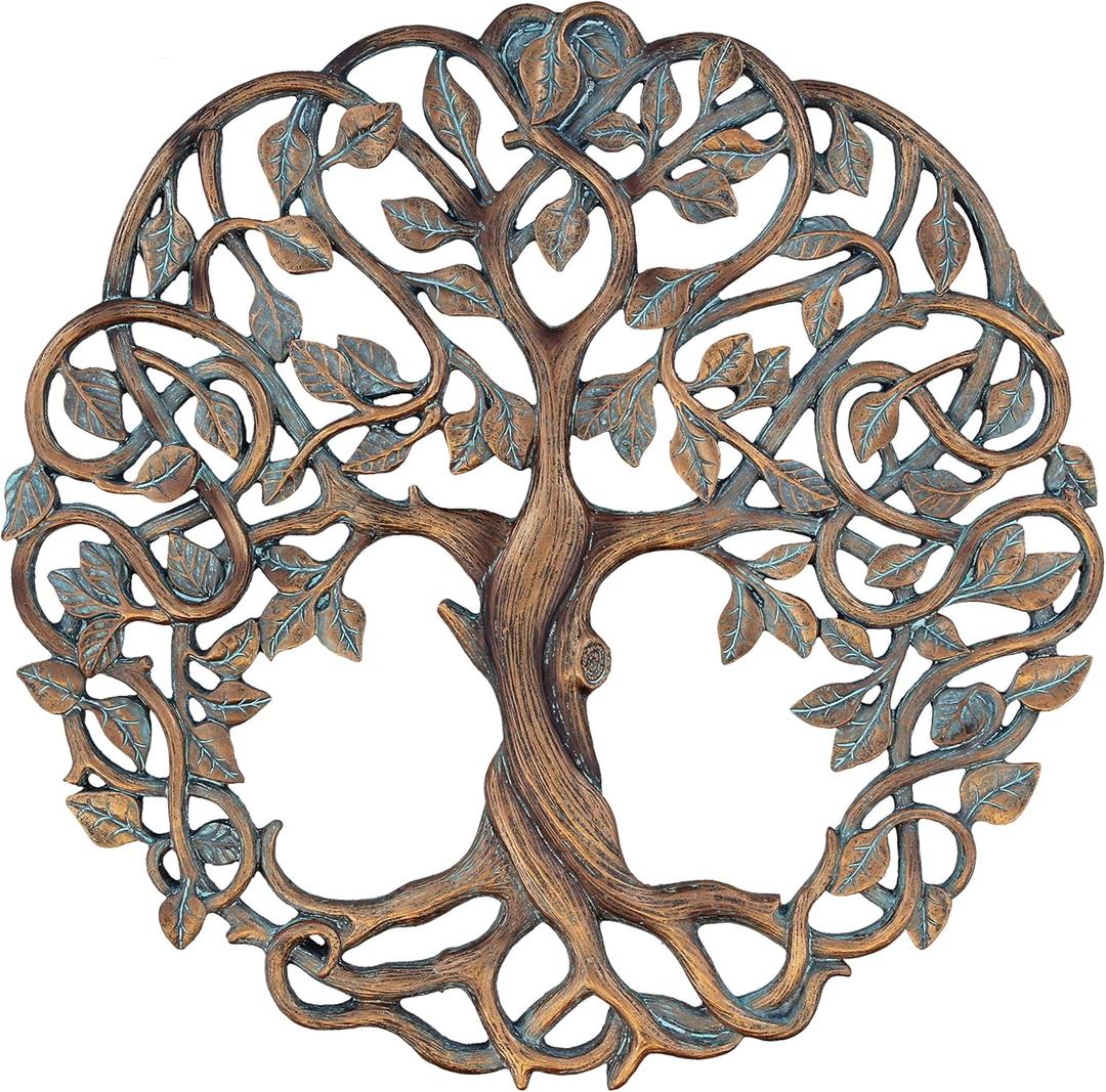 Old River Outdoors Tree of Life Wall Plaque 11 5/8 Inches Decorative Celtic Garden Art Sculpture for Living Room