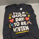 VIVIEN Personalized Retro Girls Custom VIVIEN Name Sweatshirt Black, Small