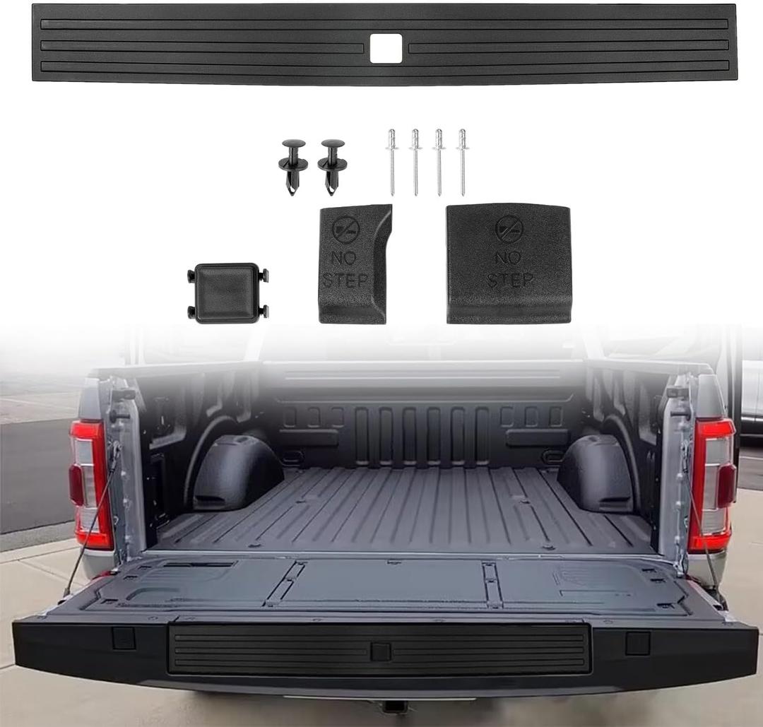 RANSOTO Tailgate Molding Trim Compatible with Ford F150 F-150 2015-2020 Flexible Flex Step Cap Top Trim Protector Cover Replaces FL3Z9940602B, FO1904135 (2015-2020 F-150)
