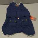 KYEESE Dog Coat Waterproof Dogs Jacket with Fleece Lined Windproof Dog Coats for Small Dogs Thick Pets Clothes with Pocket Soft Pet Sweater for Cold Weather Warm Pet Winter Puffer Coat with Leash Hole L