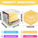 2 x Squishy Stress Cube, High Density Stress Cube Fidget Toys, Slow Rising Sensory Stress Balls for Autism, Kids and Adults, Sugar Squishy Toys for Classroom Prizes, Cube Squishy for Party Favors (yellow)
