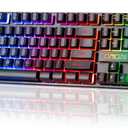 CHONCHOW Wired Gaming Keyboard, 104 Keys Full Size, with Anti-Ghosting and Multimedia Keys, LED Backlit Light Up Keyboard for PC Mac Laptop Desktop, Gaming or Office