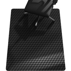 SALLOUS Chair Mat for Carpet 36" x 48" - 3D Geometric Chair Mat for Carpeted Floors, Heavy-Duty Carpet Protector Computer Desk Mat with Grips, Non-Slip Vinyl Floor Mat for Home Office, Black