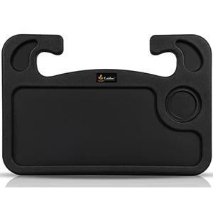 EcoNour 2 in 1 Car Steering Wheel Desk, Tray for Laptop Car Mount with Pen Holder| Food Tray for Eating with Drinks Holder | Multipurpose Travel Car Accessories 16x11.5