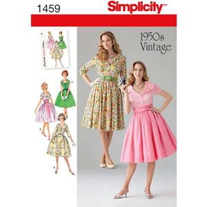 Simplicity Vintage Simplicity 1459 Vintage Fashion 1950's Women's Dress Sewing Pattern, Sizes 16-24